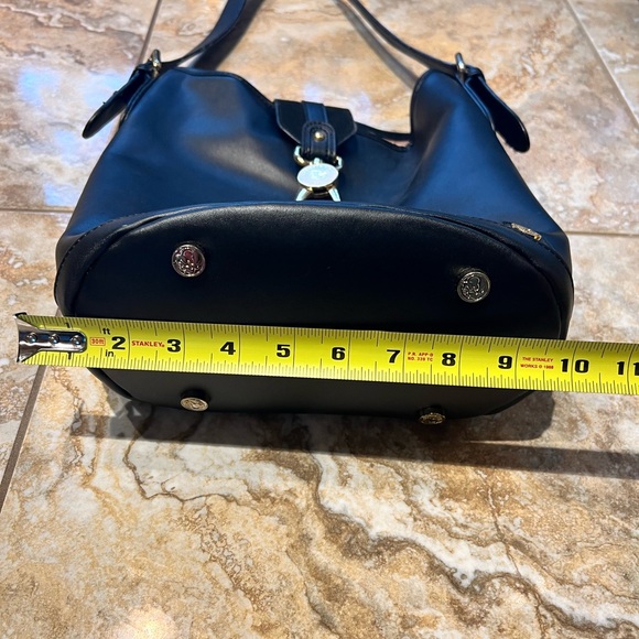 Spartina 449 Black Leather Bucket Bag EUC - Picture 5 of 15